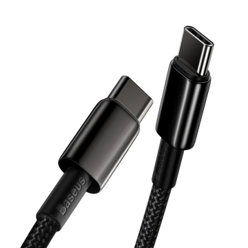 Baseus kabel USB Typ C - USB Typ C szybkie ładowanie Power Delivery Quick Charge 100 W 5A 2m czarny (CATWJ-A01)