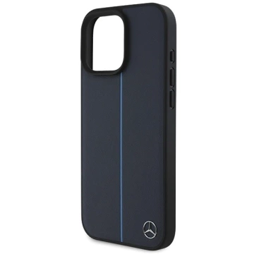 Mercedes iPhone 16 Pro Max 6.9" Hardcase MB Blue Line Leather MagSafe Granatowy