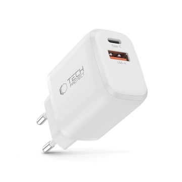 Ładowarka Sieciowa 2xUSB Tech-Protect NCA20 20W PD QC3.0 Biała