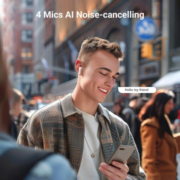 Ugreen HiTune H5 WS201 TWS Kopfhörer – Kabellos, Bluetooth 5.3, Weiß