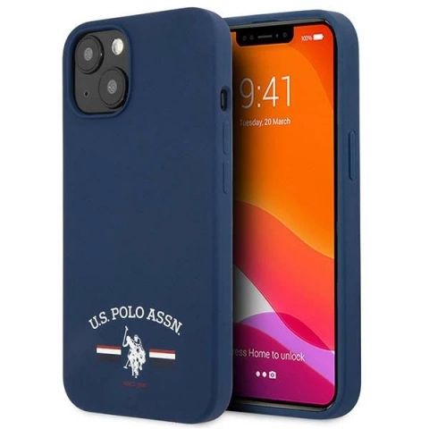 US Polo Silicone Collection iPhone 13 mini 5,4" Handyhülle Marineblau/Marineblau