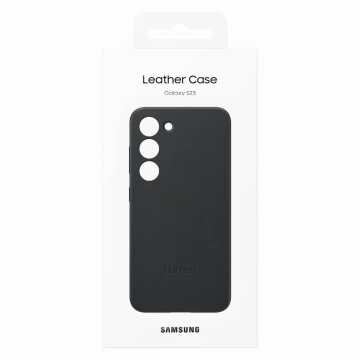 Etui na telefon Samsung Leather Cover do Samsung Galaxy S23 pokrowiec z naturalnej skóry czarne (EF-VS911LBEGWW)
