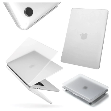 Schutzhülle für Apple MacBook Air 15 M2/M3/M4 (2023/2024/2025) – Alogy AirGuard™ Flexible Hülle, matt-transparent weiß