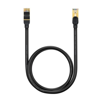 Przewód Baseus Speed Seven szybki kabel sieciowy RJ45 10Gbps 1m czarny (WKJS010101)