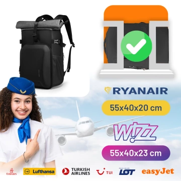 Plecak Fotograficzny na Aparat i Sprzęt Mark Ryden, Wodoodporny, Pojemny 30L, Odporny na Uderzenia EVA, Z Przegrodami na Akcesoria i Laptopa 15.6" (48×27×19 cm) – Czarny