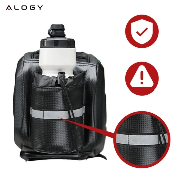 Torba sakwa rowerowa na bagażnik 17l kufer tylna wodoodporna czarna Alogy Sport RoadGear™ Czarna