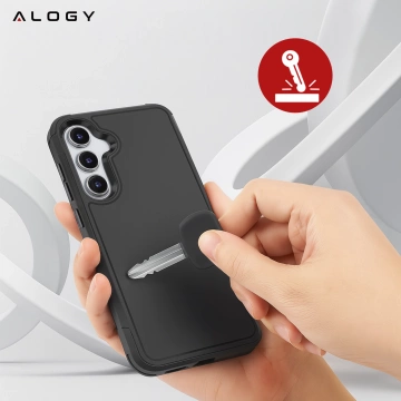 Etui do Samsung Galaxy A56 / A36 5G 2025 Pancerna Obudowa Ochronna na Telefon Wzmocniona Alogy HeavyDuty™️ Case Czarne + Szkło hartowane