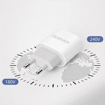 Dudao 20W USB-C Wandladegerät mit Kabel – Weiß