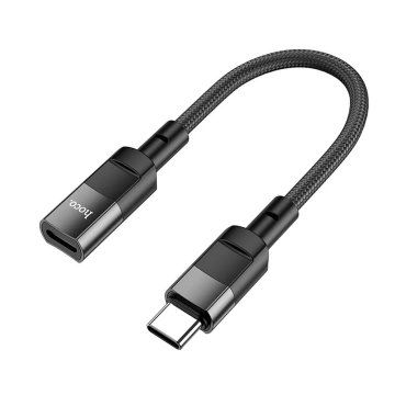HOCO Adapter OTG Typ C (Męski) Do Lightning (Żeński) 3A U107 0,1 M Czarny