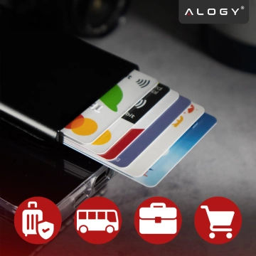 Etui Portfel Antykradzieżowy Na Kartę Zbliżeniową Pokrowiec Karty Kredytowe RFID