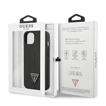 Etui Guess GUHCP13SPSATLK für Apple iPhone 13 Mini 5,4" Czarny/Black Hardcase SaffianoTriangle Logo
