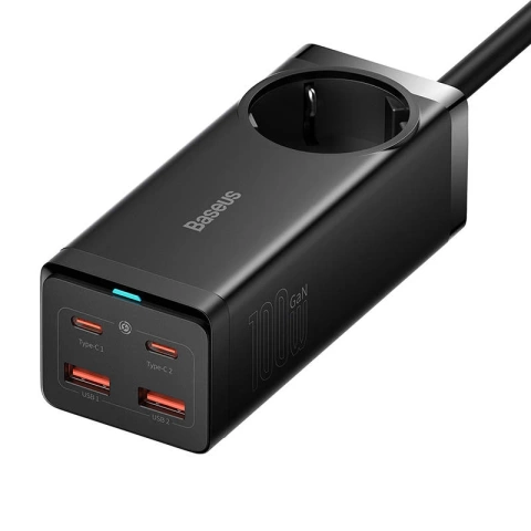 Wandladegerät / Steckdosenleiste Baseus GaN3 Pro 2x USB 2xUSB-C AC, 100W (schwarz)