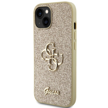 Oryginalne Etui GUESS Hardcase GUHCP15SHG4SGD do iPhone 15 (Fixed Glitter Big 4G / złoty)