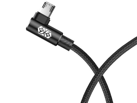 Baseus MVP Winkelkabel abgewinkelt doppelseitig Micro USB 2m Schwarz