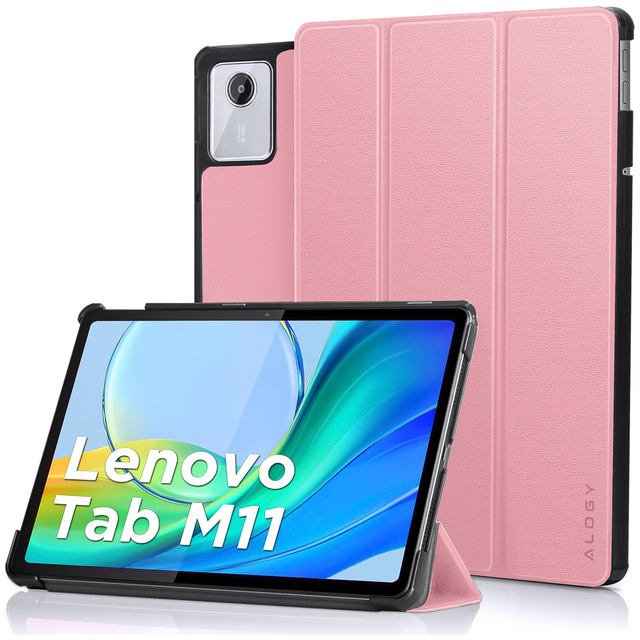 Schutzhülle für Lenovo Tab M11 10,95 Zoll TB330FU / TB330XU / TB331FC, Buchhülle mit Klappgehäuse, Schutzhülle Alogy Pink