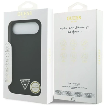 Etui Guess Silicone Triangle Logo MagSafe do iPhone 17 Air czarne