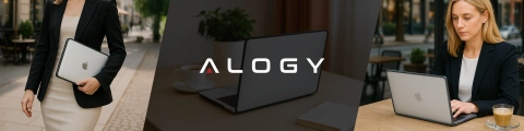 Etui ochronne do Apple Macbook Air 15 M2 2023 / M3 2024 (A2941, A3114) Alogy MatteGuard™ obudowa Matowa Przezroczysta Biel z czarną ramką