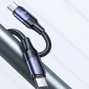 Kabel przewód USAMS USB-C do USB-C 100W PD Fast Charge QC FCP 3m Czarny