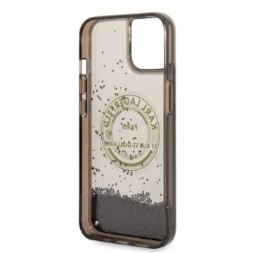 Etui ochronne na telefon Karl Lagerfeld KLHCP14SLCRSGRK do Apple iPhone 14 6,1" czarny/black hardcase Liquid Glitter RSG