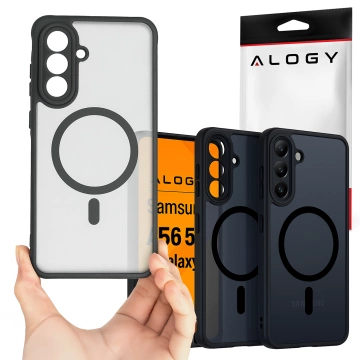 Etui do Samsung Galaxy A56 5G obudowa ochronna na telefon Alogy Matte HybridMag™️ Case do MagSafe Matowe Czarne