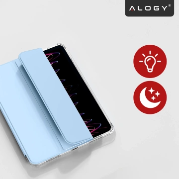 Etui do Apple iPad 11gen. 11" 2025 / 10gen. 10.9" 2022 Ochronne Hybrydowe z Miejscem na Rysik, Składana Okładka, Funkcja Podstawki, Alogy HybridBook™ Case  – Błękitne