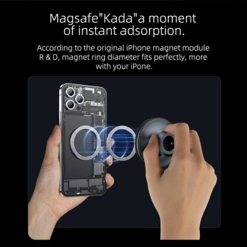 Uchwyt Samochodowy Ładowarka MagFlex magnetyczny MagSafe czarny