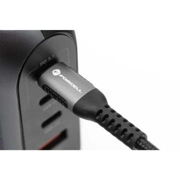 Kabel USB-A do Lightning 12W 2m Nylon Forcell Aluminiowy Biały