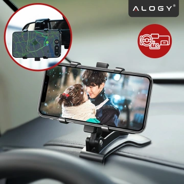 Alogy Autohalterung für das Telefon max 7,2 Zoll für den schwarzen Cockpitspiegel