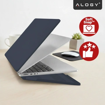 Etui do Apple Macbook Pro 14 2021-2024 (M1/M2/M3/M4) – elastyczna, matowa obudowa ochronna, lekka i odporna – Alogy AirGuard™ Granatowy
