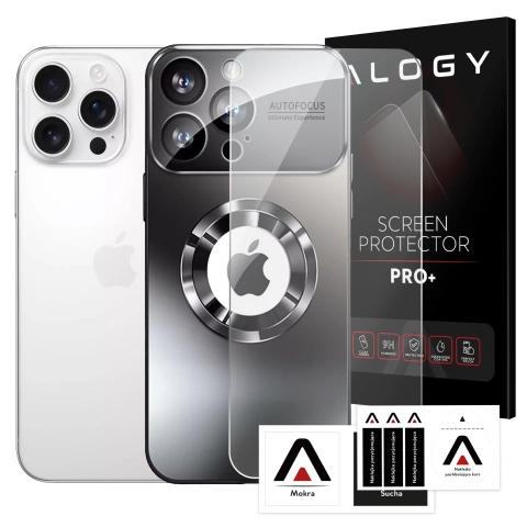 Etui do Apple iPhone 16 Pro obudowa Alogy MagSafe LuxeShield™ Case z ochroną obiektywów do MagSafe Graphite Black + szkło hartowane