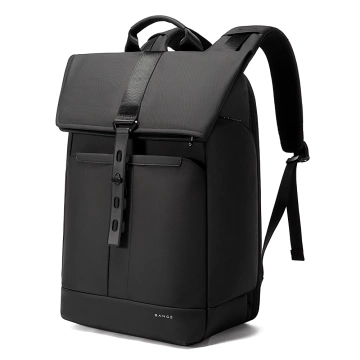 Bange Wasserdichter Rucksack für Laptops bis 15,6 Zoll, 43 x 30 x 18 cm, ideal für Stadt, Reisen, Arbeit und Flugreisen, für Damen und Herren, Schwarz