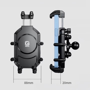Uchwyt Motocyklowy Rowerowy na kierownicę KEWIG M26-C1 na telefon z systemem przeciwwstrząsowym na motor quada skuter Czarny