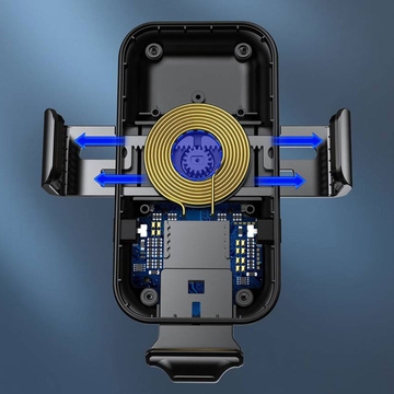 Choetech Halterung für das Auto für das Telefon mit dem QI-Induktionsladegerät am Magnetgitter Schwarz