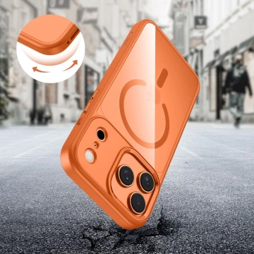 Etui Ochronne do iPhone 17 Pro Tech-Protect MagMat MagSafe Cosmic Orange Clear