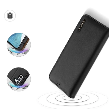 Etui ochronne Dux Ducis Hivo do Samsung Galaxy S23+ pokrowiec z klapką portfel podstawka blokada RFID Czarne