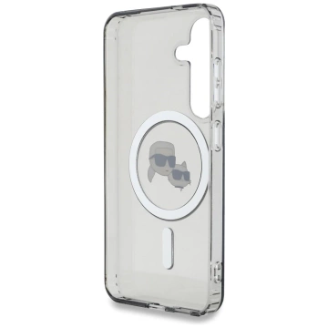 Etui Karl Lagerfeld Button Karl & Choupette MagSafe do Samsung Galaxy S25 Czarny