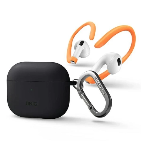Etui ochronne na słuchawki UNIQ etui Nexo do Apple AirPods 3 + Ear Hooks Silicone szary/grey