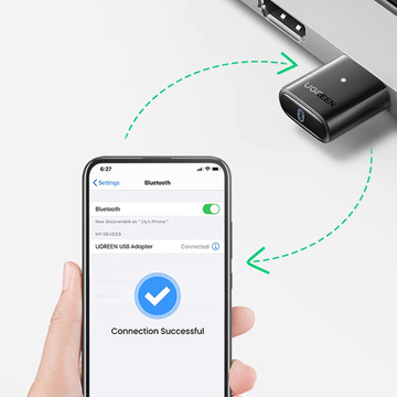 Adapter USB UGREEN CM390 Bluetooth 5.0 (czarny)