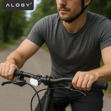 Lampka rowerowa LED 500 LM 200 LM Alogy DuoRide™ Lights 20 LED Latarka na rower wodoodporne światło światełko na przód i tył przednia tylna 2 zestaw