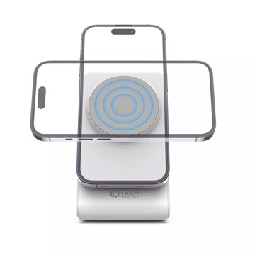 QI Tech-Protect induktives Ladegerät qi15w-a23 magnetisches magsafe kabelloses Ladegerät weiß