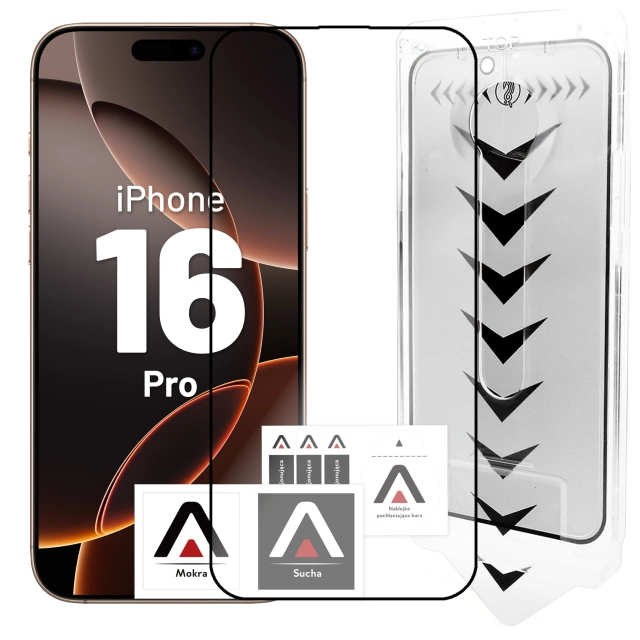 Gehärtetes Glas für Apple iPhone 16 Displayschutzfolie 9H Alogy Heavy Pro™️