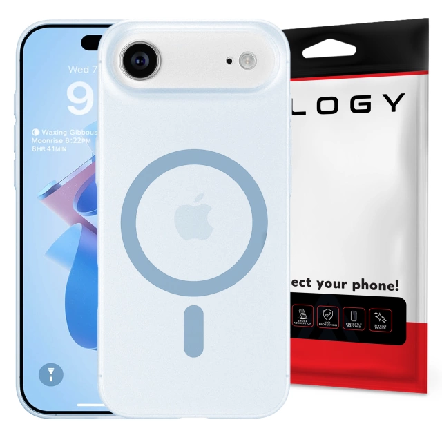 Etui do Apple iPhone 17 Air – matowa obudowa do MagSafe z ochroną obiektywu, smukłe i odporne na zarysowania, idealne dopasowanie – Alogy Skinny MatteCase™ Sky Blue