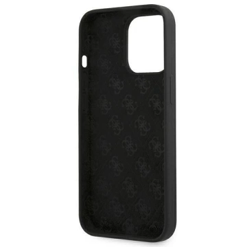 Guess GUHMP13LLSLMGBK iPhone 13 Pro / 13 6,1" schwarz/czarny Hardcase Silikonschrift Gold Logo
