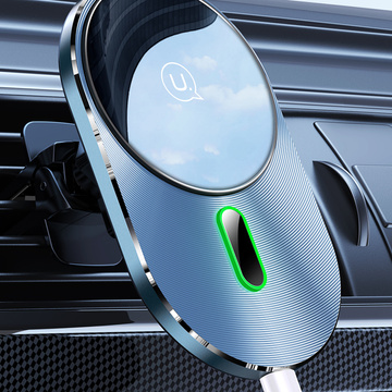 Uchwyt samochodowy na telefon ładowarka indukcyjna QI USAMS Magnetic Car Wireless Charging 15W do kratki (US-CD170) 