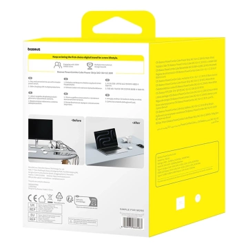 Kostka zasilająca Baseus PowerCombo 7w1 4000W 20W USB-C Biała