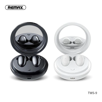 Słuchawki bezprzewodowe Bluetooth 5.0 z Etui, Lusterkiem, Białe REMAX TWS-9