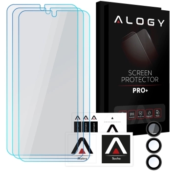 3x Szkło hartowane na ekran + szkło na obiektyw do Samsung Galaxy S25 Plus ochronne szkiełko na ekran i aparat 9H Alogy GlassGuard Pack™️ zestaw szkieł ochronnych