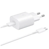 Samsung 25W Ladegerät EP-TA800EWE USB-C Kabel EP-DA705BWE Weiß