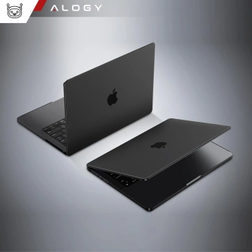 Schutzhülle für Apple MacBook Pro 16 - M1/M2/M3/M4 2021-2024 2025 Alogy AirGuard™ Flexible Hülle Mattschwarz