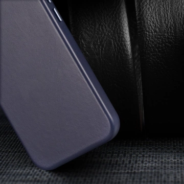 Etui Dux Ducis Naples do iPhone 14 Pro Max magnetyczny skórzany pokrowiec MagSafe niebieskie